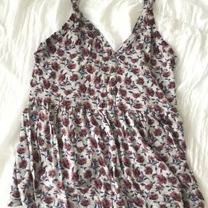 AE floral button up soft and sexy tank